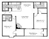 2 Bedroom, 2 Bath Garden